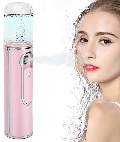 Spruzzatore Nano Umidificatore Atomizzatore Nebulizzatore Sauna Facciale Steamer Viso Idratante Cura Della Pelle Spray Viso Idratante (Rosa)