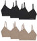 Channo Ladies Non Wired Bra Womens Comfort Everyday Seamless Pull-on Bralette UK