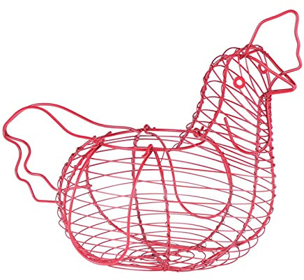 Sharplace Ei Halter LAGERUNG Huhn ROSA DRAHT Display Eier Korb mit Griffen