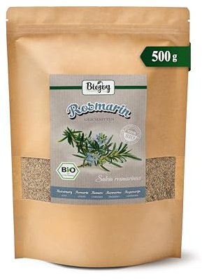 Biojoy BIO-Romarin séché (500 g), coupée, feuilles de romarin (Salvia rosmarinus)