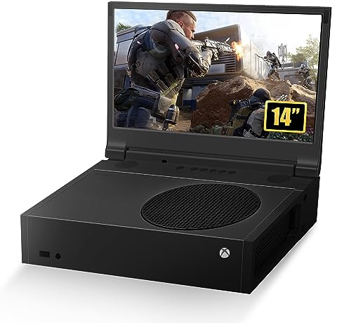 G-STORY 14‘’ Portable Monitor for Xbox Series S – 1TB SSD Black, 1080P Portable Gaming Monitor IPS Screen for Xbox Series S（not Included） with Two HDMI, HDR, Freesync, Game Mode, Travel Display