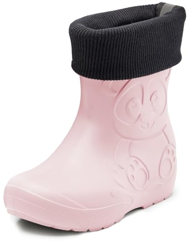Ladeheid Stivali da pioggia Termica Leggeri Bambini Fodera LA-CA-249 (Rosa cipria, 26/27 EU)