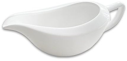 Salsera de porcelana, jarra blanca para servir tus salsas y salsas favoritas