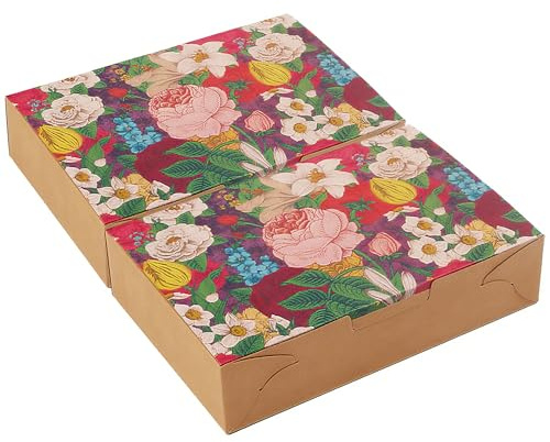 Allbusky 20PCS Paper Treat Gift Boxes, Pastry Cookie Biscuit Cake Boxes, Paper Takeaway Food Boxes, Homemade Baking Goods Muffin Chocolate Brownies Gifting Boxes