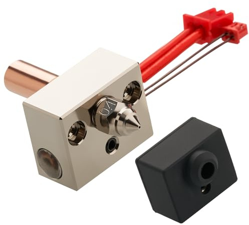 5Aplusreprap Sprite Extruder Hotend Heizblock Kit mit Plated Copper Düse | Ender 3 S1 Heizblock Kit Upgrade 300°C mit Bimetall Heatbreak, für Ender3 S1 Pro/Plus, CR10 Smart Pro 3d Drucker