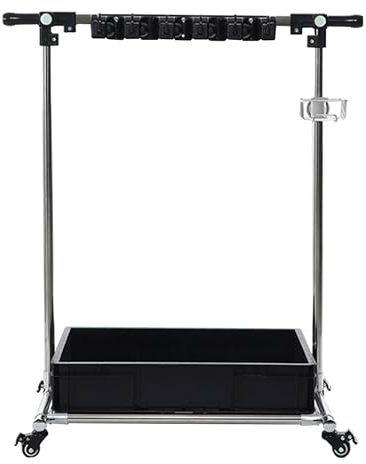 Mop Broom Holder Cleaning Supplies Organizer Mop Bucket Garden Tool Organizer Rack Cleaning Carts on Wheels Broom Closet Storage Cabinet Put Wet Mops for Housekeeping Garage Schools Hospitals ( Size :
