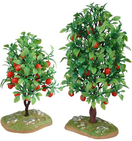 HOMOCONO 2stücke Mini-obstbaum Künstlich Modell-Baum Landschafts-Accessoire Für Modelleisenbahn-BAU Diorama Dekoration Obstbaum Miniatur-Szene Schmuckstück