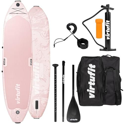 VirtuFit Supboard Yoga 355 - Rosa - Fitness- & Yoga-Paddleboard - Aqua-Fitness - Komplettes Zubehör