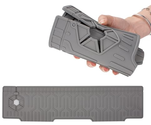Welhammsae Paraspruzzi per Lavello da Cucina, Tappetino per Rubinetto in Silicone, Tappetino Drenante Cucina per Bagno, Lavelli per Bagno o Cucina, 23.6 * 5.9 in, Grigio