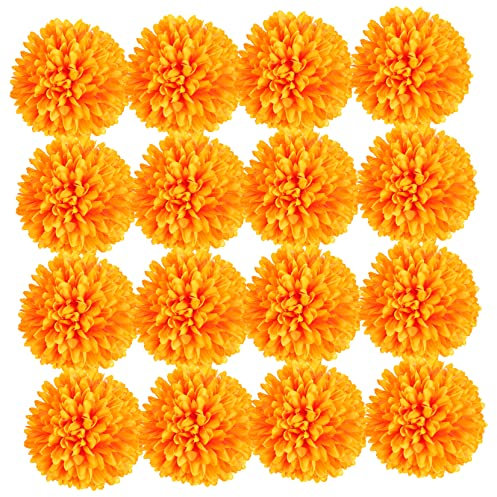 VOSAREA 50 Pcs Diy Silk Chrysanthemum Flowers Large White Artificial Garden Decorations for Autumn Bouquet Wedding Party Decorations