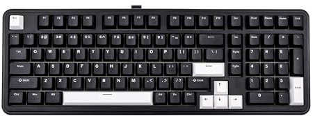 EPOMAKER TH99 Tri-Mode Kabellos Mechanische Tastatur Hot Swap Custom, RGB Gasket Creamy Gaming-Tastatur mit Nummernblock, für PC/Mac/Büro/Gaming (Schwarz, Creamy Jade)