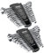 VEVOR Set di Chiavi Combinate da 30 Pezzi, Set di Chiavi a Cricchetto con Organizzatore per Rack, Set di Chiavi in ​​Acciaio Cr-V SAE 1/4 a 1 Sistema Metrico 8 mm a 24 mm per Officina, Emergenza
