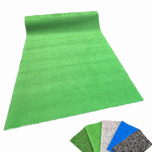 MadeInNature, Gazon synthétique Extérieur, PREMIUM, Gazon artificiel, faux gazon au mètre, Idéal pour terrasse balcon et jardin, Vert Clair 4x2m