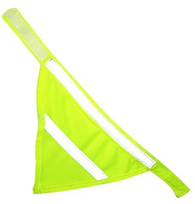 HOUDERCO Reflektierendes Hundehalstuch Aus Polyester Fluoreszierend Gelb Mit Sicherheits Bandana Für Nächtliche Spaziergänge Mittelgroße Hunde Haustierzubehör