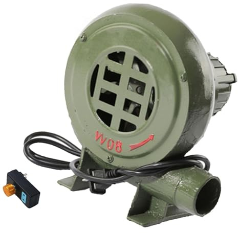 JOUFNING 220V Soffiatore Elettrico per Forgia da Fabbro A velocità Variabile, Soffiatore per Barbecue Elettrico con Governatore, per Campeggio/Picnic Barbecue(60W)