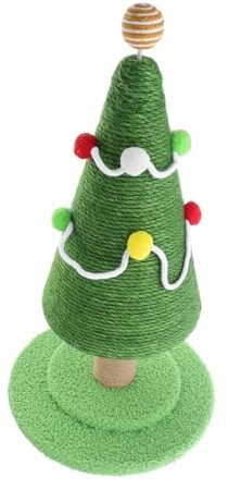 Milisten Árbol Rascador para Gatos con Sisal Natural Rascador Vertical Mediano Diseño Navideño Uso Doméstico Gatos Adultos