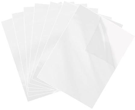 Firavggu 25 unidades A4 pegatinas de vinilo imprimibles semitransparentes para impresión, resistente al agua, lámina de vinilo autoadhesiva, para impresora láser de inyección de tinta