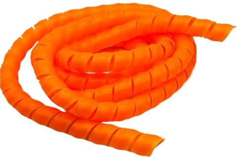 Styire Gaine de Protection Flexible en Spirale for câbles de 5 mètres, diamètre intérieur de 14 mm, 16 mm et 18 mm, for la Protection des tuyaux Gaine de Protection(Orange,ID 14mm)