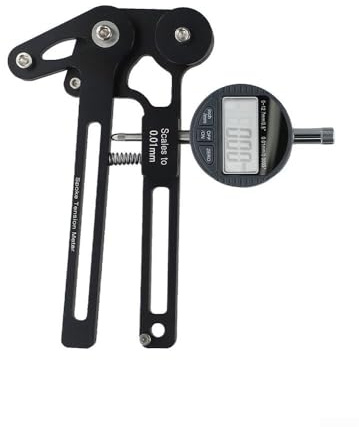 Fahrrad-Zahnriemen, Speichenspannungsmesser und Tensiometer für Radfahren, mechanische oder Digitale Legierungsspeichen-Stress-Messgerät für 26 bis 29 Zoll Räder (Schwarze elektronische Uhr)