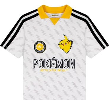 Pokémon Fotbollströja, Oversized Fotbollsset För Pojkar, Pikachu Jerseytröja, Pojkkläder, Vit 122
