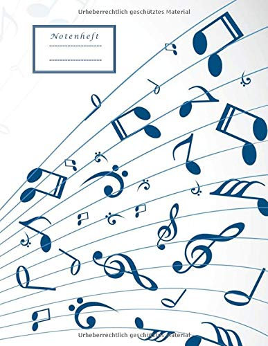 Notenheft: Notenheft zum Selberschreiben/Notenheft blanko/ Notizbuch für Lehrer Musiker und Komponisten/ 80 Seiten /Blanko Notenpapier Manuskript /Piano /Gitarre/ Violine/ Keyboard / DIN A4/Soft Cover