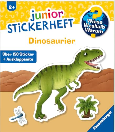 Wieso? Weshalb? Warum? junior-Stickerheft - Dinosaurier (ab 2 Jahre – mit über 150 Stickern und Ausklappseite)