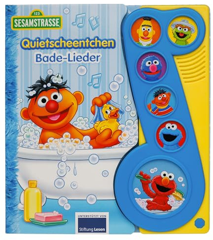 Sesamstraße - Quietscheentchen Bade-Lieder - Liederbuch mit Sound - Pappbilderbuch mit 6 Melodien