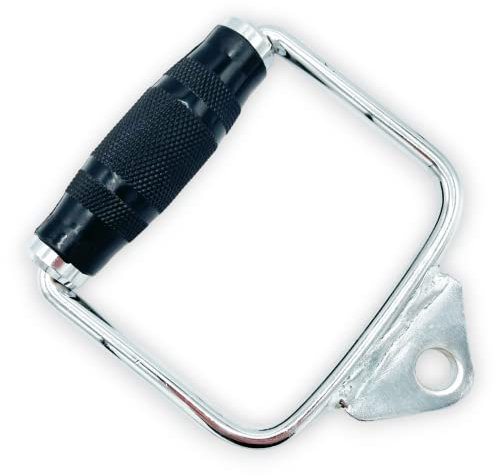 Fitness Health Heavy Duty Single Stirrup Handle - Cable Machine Accessories for Home Gym - Cable Attachment Multi Gym Seated Row Pull Down Bar Grip - Stirrup Handle for Weight Workout - 12 cm Length with 2cm Diameter