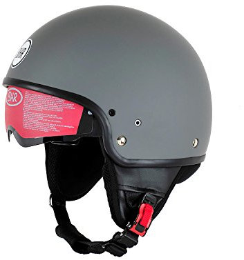 CASCO MOTO BHR DEMI-JET MOD PURE 802 COLORE GRIGIO OPACO TAGLIA M