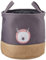 Zeller 14279 Aufbewahrungskorb 'Hase', Polyester/Jute, grau, ca. Ø 30 x 29 cm