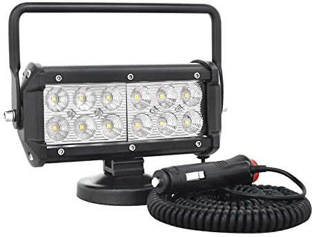Willpower Led Arbeitsscheinwerfer Scheinwerfer 12V 24V 7 für Auto Traktor | Zusatzscheinwerfer 36W, mit Magnetfuß, 6000K Weiß, IP67 Wasserdicht, Offroad Beleuchtung für ATV LKW KFZ Boot