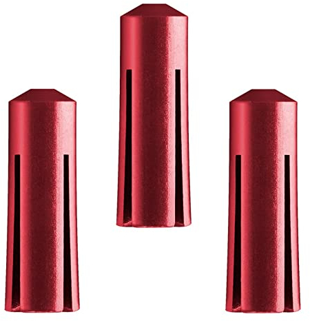 THOR-DARTS Aluminium Flightprotektoren Flightschutz Flightsaver in 10 Farben (1 Set (3 Stück), rot)