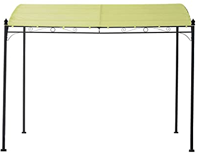 Freital Handels GmbH Anbaupavillon Mantova 300x300 cmStahlgestell Schwarz Dach Polyester Ecru Garten