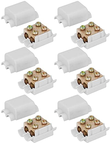 6PCS Bornier Electrique 16mm² Connecteur Séparateur de Fil 1000V 100A Haute Puissance M3 Filetage Conception Fendue Connecteurs Rapides pour Connexion de Fil électrique 2.5‑16mm²