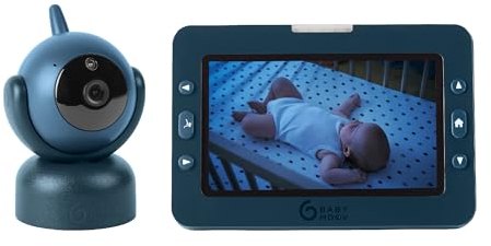 Babymoov Babyphone mit Kamera Yoo-Master Plus - 360 Grad Kamera mit Fernsteuerung, 5 Bildschirm, Sleep Technology, Nachtsicht, 2-Fach Zoom, Split Screen, 8 beruhigende Schlaflieder