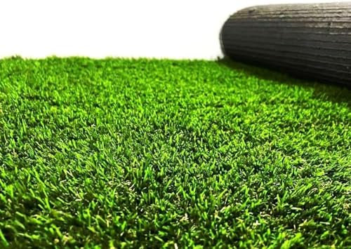 Mugar- Césped Artificial Venezia -Espeso y Agradable- Alturas de 20, 30 y 40 milímetros (40 mm - 24500 puntadas, 2 x 4 metros)