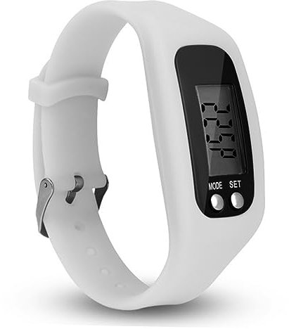 Sportklocka stegräknare armband för kvinnor och män multifunktionell kaloriövervakningsklocka trendig fitness tracker klocka i vitt för varje dag