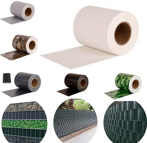 Pinto FERRAMENTA Telo Copri Ringhiera Balcone Esterno Striscia Schermatura PVC Occhiellato Protezione Privacy Rivestimento Copertura Oscurante Recinzione Giardino Frangivento (H19X35MT, Bianco)