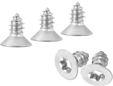 QUARKZMAN 50 Stück Flachkopf Torx Schrauben, M6 x 12mm Torx Holzschrauben, 304 Edelstahl Senkkopfschrauben, Selbstschneidend, Passend für T30 Bit, für Holz, Zäune, Terrassen (Silber)