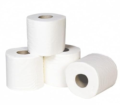 Stuff 4 Office Toilet Tissue - 2 Ply White Toilet Roll 320 Sheets 90mm x 90mm - Eco Roll 12/20/36 Pack Sizes (12 Rolls)