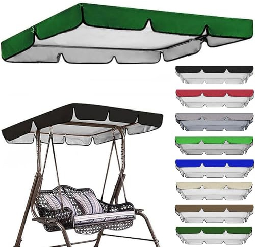 B,142x120x18cm, Garden Swing Canopy Replacement Sun Protection Waterproof Swing Chair Canopy Replacement Suit for 2 And 3 Seater Hammock Sun Shade Canopy Cover Top for Garden