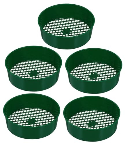 MERRYHAPY Gartensieb 5 Stück Für Sand Stein Filtern Bodensiebwerkzeug Zum Kompostieren Goldwaschen Leichtes Kompaktes Garten Tool Für Balkon Und Kleiner Garten
