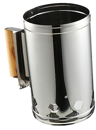 FUNOMOCYA Cheminée Allumage pour Barbecue Outdoor Démarreur Rapide Acier Inoxydable avec Bouclier Thermique Poignée Bois Anti-brûlure Outil pour Grillades Plein Air