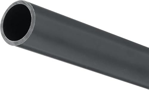 MACHSWON PVC Pipe 16mm ID 20mm OD 200mm Length Round Plastic Rigid Tubing High Impact for Drain Pipe Cable Sleeve(Dark Grey)