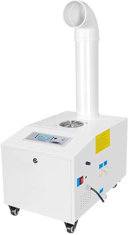 Industrial Humidifier Highest Mist Output Commercial Humidifier Stainless Steel Automatic Water Filling 10-99% RH Humidity Adjustable Cool Mist Humidifier for Large Room Factory Workshop (3000ml/h)