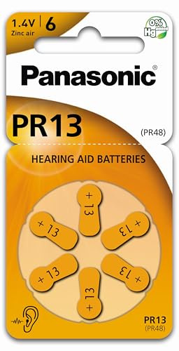 Panasonic PR13 PR48 - Pilas para audífonos (30 unidades, 5 x 6), color naranja
