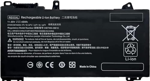 45Wh RE03XL L32407-541 L32656-005 L32407-AC1 Laptop Battery Compatible for HP ProBook 450 G6 450 G7 440 G6 430 445 455R G6 430 440 445 G7 Series HSTNN-OB1C HSTNN-UB7R