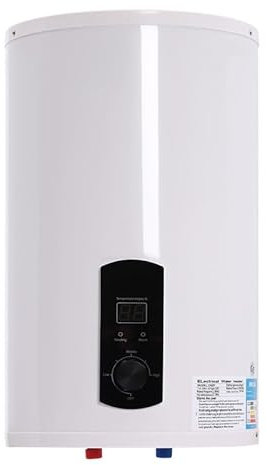 Chauffe-eau électrique 30 l avec affichage LED et contrôle de la température - Chauffe-eau à mémoire de 2 kW - Chauffe-eau et chauffe-eau pour cuisine, salle de bain, lavabo - Montage mural, économe