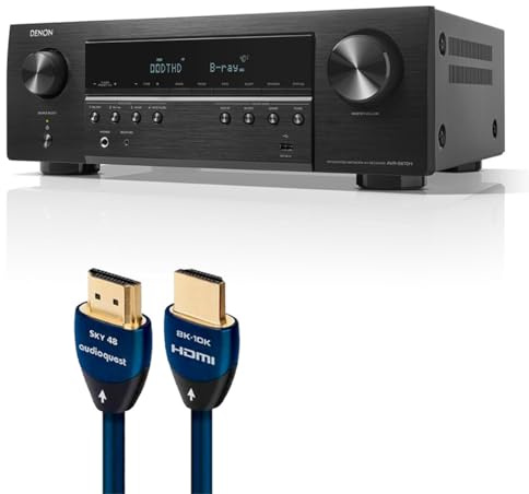 Denon AVR-S670H 5.2 Channel 8K Receiver with AudioQuest Sky 3m HDMI Cable