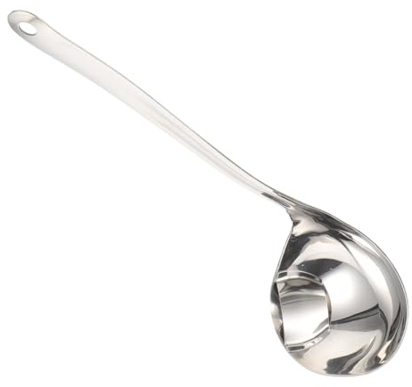 Healifty Mestolo in Acciaio Resistente Per Cucina Cucchiaio Separatore Di Olio e Zuppa Scolapasta Per Olio e Zuppa Manico Lungo Ergonomico Facile Da Pulire e Riporre